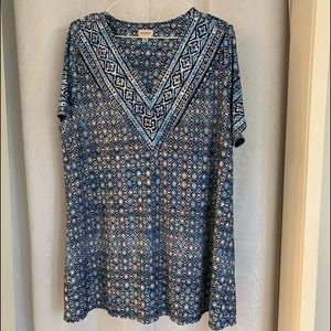 AVENUE SILKY JERSEY KNIT TOP Sz: 2X